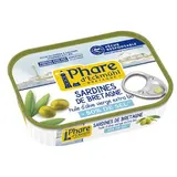 Phare d'Eckmuhl Sardine à l'huile d'olive bio -50% de sel en conserve, 115g