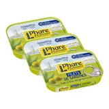 Phare d'Eckmuhl Filets de Sardine à l'Huile d'Olive extra Bio en conserve, Lot de 3x100g