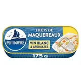 Petit Navire Filets de Maquereaux au Vin blanc Aromates en conserve, 175g