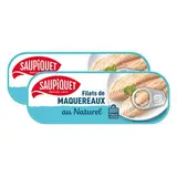 Saupiquet Filets de Maquereaux au Naturel en conserve, Lot de 2x95g