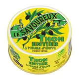 Le Savoureux Thon Entier à l'Huile d'Olive Vierge Extra en conserve, 80g