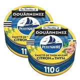 Petit Navire Émietté de thon mariné citron et thym en conserve, Lot de 2x110g