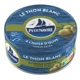 Petit Navire Thon Blanc à l'Huile d'Olive Vierge Extra MSC en conserve, 140g
