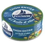 Petit Navire Thon Entier à l'Huile d'Olive Vierge Extra MSC en conserve, 160g