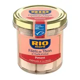 Rio Mare Filets de Thon MSC Huile d'Olive et Piment en bocal, 130g