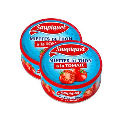 Saupiquet Miettes de Thon à la Tomate, Lot de 2x160g