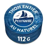 Petit Navire Thon entier au naturel en conserve, 112g