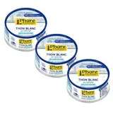 Phare d'Eckmuhl Thon blanc réduit en sel Pêche responsable en conserve, Lot de 3x112g