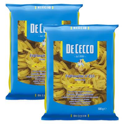 De Cecco Pâtes Fettucine en nids N°233 premium, Lot de 2x500g