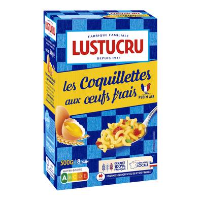 Lustucru Pâtes Coquillettes aux Oeufs Frais, 500g