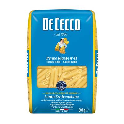 De Cecco Pâtes Penne Rigate n°41 Premium, 500g