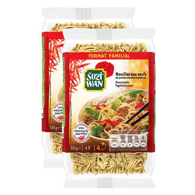 Suzi Wan Nouilles Aux Oeufs, Lot de 2x333g