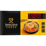 Tanoshi - Corée Ramen Nouilles Coréennes Précuites avec Morceaux de Kimchi en sachet pour 2, 360g