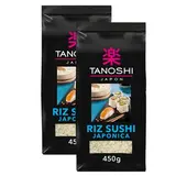 Tanoshi - Japon Riz pour sushi Japonica en vrac, Lot de 2x450g