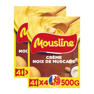 Mousline Purée Crème et Noix de Muscade, Lot de 2x500g