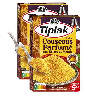 Tipiak Couscous Parfumé aux épices du monde, Lot de 2x510g