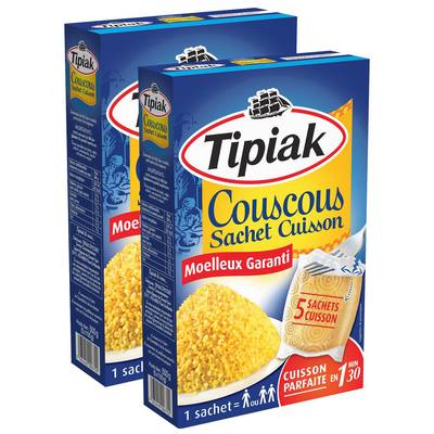 Tipiak Couscous en sachet cuisson, Lot de 2 - 5x100g