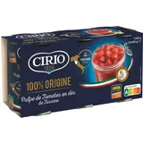 Cirio Pulpe de tomate en dés de Toscane en conserve, 3x400g
