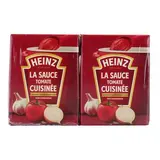 Heinz Sauce tomate Cuisinée Ail et Oignon en brique, 2x210g