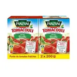 Panzani Purée de tomates Tomacouli Basilic en brique, 2x200g
