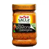 Sacla Sauce Trio de Poivrons et Aubergines en bocal, 190g