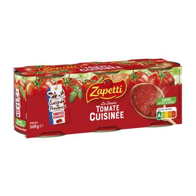 Zapetti Sauce Tomates Cuisinées, 3x95g