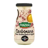 Panzani Sauce Carbonara- Crème, Lardons Fumés et Oignons en bocal, 370g