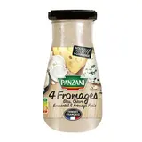 Panzani Sauce 4 Fromages- Bleu, Chèvre, Emmental et Fromage Frais en bocal, 370g