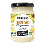 Quintesens L'incroyable Mayonnaise bio aux 3 huiles en bocal, 180g