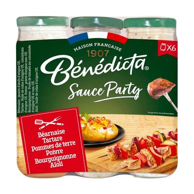 Bénédicta Sauce Party- béarnaise, bourguignonne, poivre, aïoli, tartare et pomme de terre, 480g