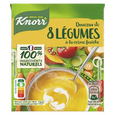 Knorr & La Potagère Soupe Douceur de 8 légumes à la crème fraîche, 30cl