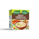Knorr & La Potagère Soupe Poule Vermicelles aux petits légumes et morceaux de volaille - Soupe liquide en brique individuelle, 30cl
