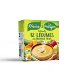 Knorr & La Potagère Soupe Velouté de 12 Légumes au fromage frais - Soupe liquide en brique individuelle, 30cl