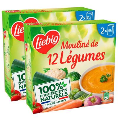 Liebig Soupe Mouliné de 12 Légumes, Lot de 2 - 2x30cl
