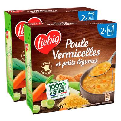 Liebig Soupe Poule Vermicelles et Petits Légumes, Lot de 2 - 2x30cl