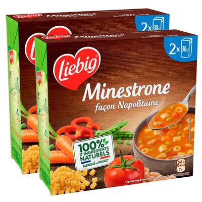 Liebig Soupe Minestrone Façon Napolitaine, Lot de 2 - 2x30cl