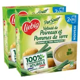 Liebig Soupe Velouté de Poireaux et Pommes de Terre - Soupe liquide en brique individuelle, Lot de 2x2x30cl