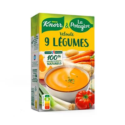 Knorr & La Potagère Soupe Velouté de 9 légumes, 1L