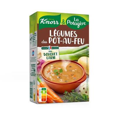 Knorr & La Potagère Soupe Velouté Légumes du Pot-au-feu - Carottes, Pommes de terre, Oignons, 1L