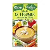 Knorr & La Potagère Soupe Velouté de 12 Légumes au fromage frais - Soupe liquide en brique familiale, 1L