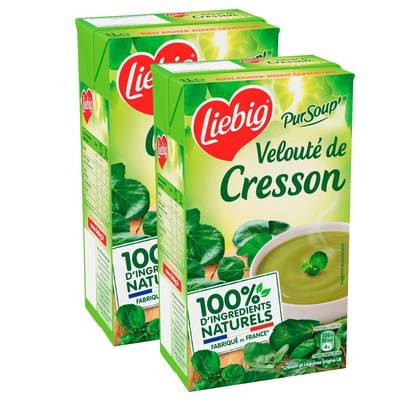 Liebig Soupe Velouté de Cresson, Lot de 2x1L