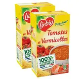 Liebig Soupe Tomate et Vermicelles - Soupe liquide en brique familiale, Lot de 2x1L