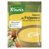 Knorr Soupe Douceur de 9 légumes avec une touche de crème déshydratée en sachet pour 3, 84g