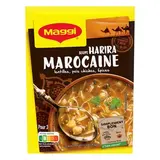 Maggi Soupe Harira Marocaine- Lentilles, Pois Chiches, Epices déshydratée en sachet pour 3, 90g