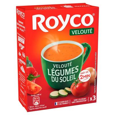 Royco Velouté Légumes du Soleil - 3 sachets instantanée, 65g