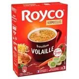 Royco Soupe Bouillon Volaille et vermicelles instantanée en sachet individuel, 31g