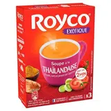 Royco Soupe à la Thailandaise- Poulet, Curry et Piment de Cayenne instantanée en sachet individuel, 58g