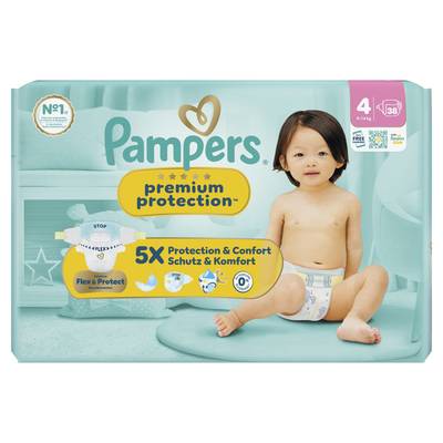 Pampers Premium Protection Pants Couches Premium Protection 9-14kg - Taille 4, 38 couches