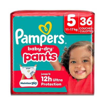 Pampers Babydry Pants Couches culottes Taille 5 - 11-17kg, 36 couches-culottes
