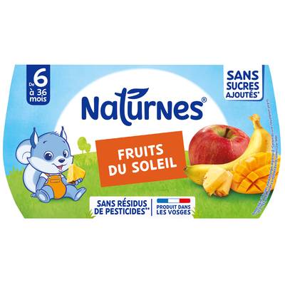 Naturnes® Fruits du soleil Bol Bébé Dès 8 mois, 4x130g